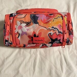 Vera Bradley Orange/Coral Floral Cosmetic Bag